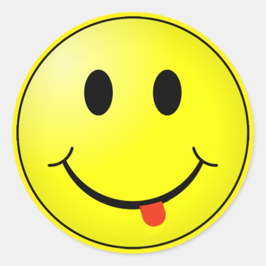 Happy Face sticker! Ronde Sticker (Voorkant)