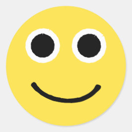 Happy Face Stickers Geel lachend Emoticon