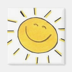 Happy Face Sun - Magneet