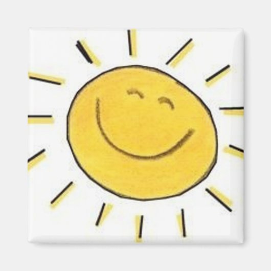 Happy Face Sun - Magneet (Voorkant)