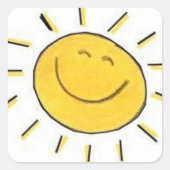 Happy Face Sun - Sticker (Voorkant)