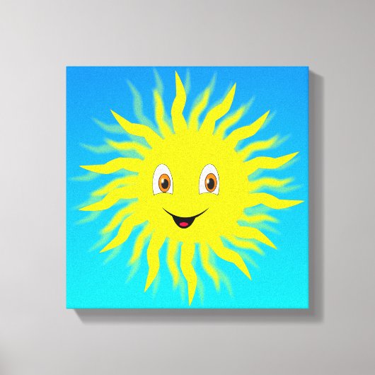 Happy Face Sunshine Canvas Afdruk (Voorkant)