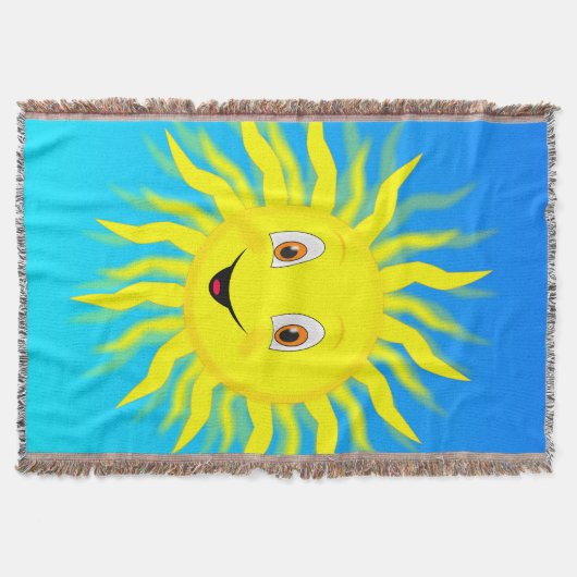 Happy Face Sunshine Deken (Voorkant)