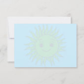 Happy Face Sunshine Lined Monogram Personalized Notitiekaartje (Achterkant)