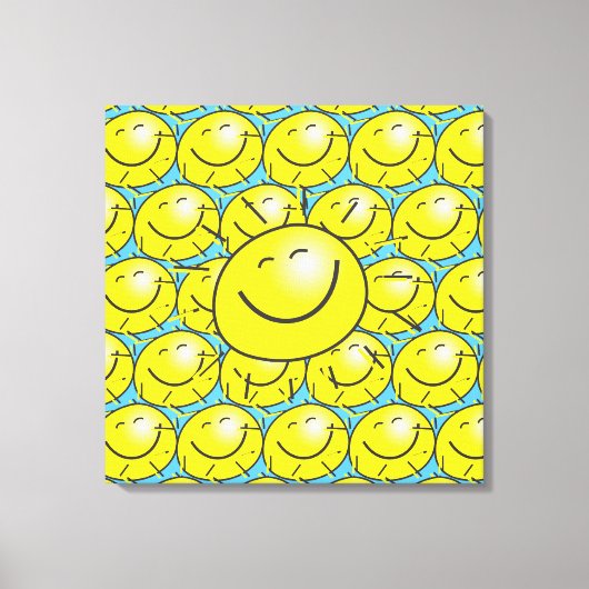 Happy Face Sunshine Stretched Canvas afdrukken (Voorkant)