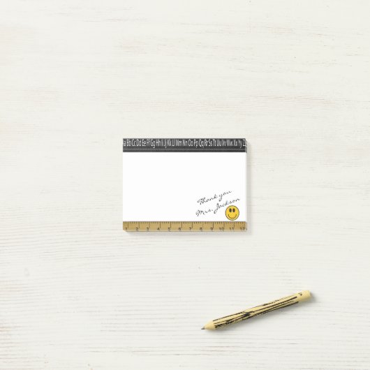 Happy Face Teacher DIY Handtekening Post-it® Notes (Op bureau)