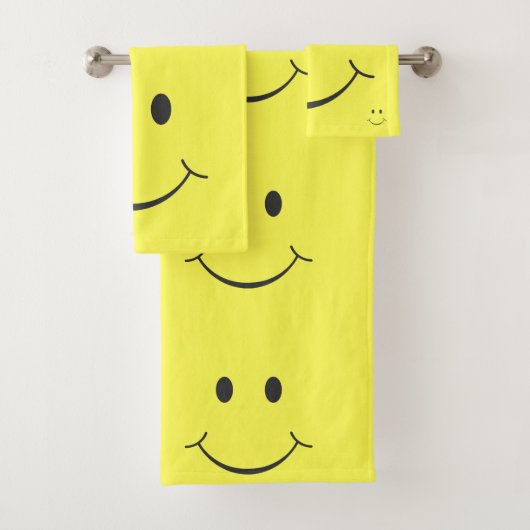 Happy Face Towel Set Bad Handdoek (Insitu)