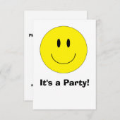 "Happy Face"-uitnodigingen Kaart (Voorkant / Achterkant)