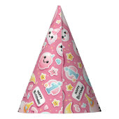 Happy face verjaardagsfeestje pet feesthoedjes (Achterkant)