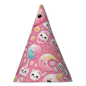 Happy face verjaardagsfeestje pet feesthoedjes (Rechts)