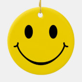 Happy Face-versiering Keramisch Ornament (Achterkant)