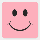 Happy Face Vierkante Sticker (Voorkant)