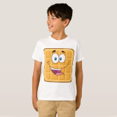 Happy Face Waffle T-Shirt (Voorkant volledig)