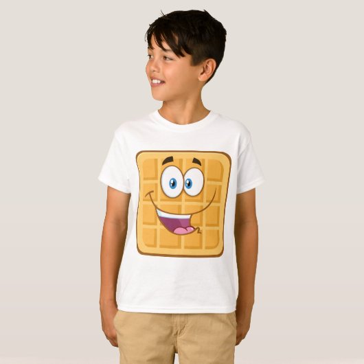 Happy Face Waffle T-Shirt (Voorkant volledig)