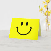 Happy Face-Wenskaart Kaart (Gele Bloem)