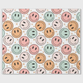 Happy Face Wrapping Paper Cadeaupapier (Vlak)