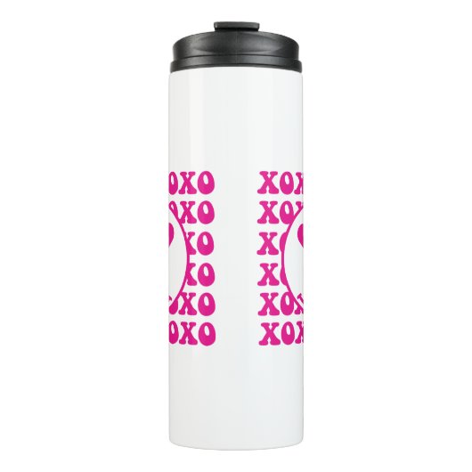 Happy Face, xoxo, valentine, custom mug, cup Thermosbeker (Voorkant)