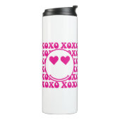 Happy Face, xoxo, valentine, custom mug, cup Thermosbeker (Gedraaid links)