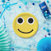 Happy Face Yellow glimlachend Emoticon Emoji Papieren Bordje (Feest)