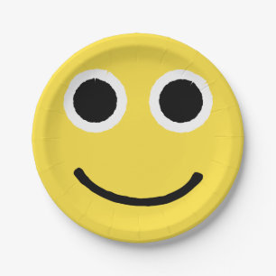 Happy Face Yellow glimlachend Emoticon Emoji Papieren Bordje