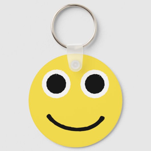 Happy Face Yellow glimlachend Emoticon Emoji Sleutelhanger (Voorkant)