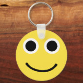Happy Face Yellow glimlachend Emoticon Emoji Sleutelhanger (Voorkant)