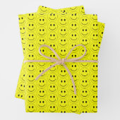 Happy Face Yellow Pattern-document Inpakpapier Vel (In situ)