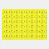 Happy Face Yellow Pattern-document Inpakpapier Vel (Voorkant)