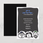 HAPPY FACES Bar Bat Mitzvah Invitation Party Card Kaart (Voorkant / Achterkant)