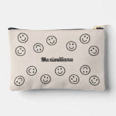 Happy Faces Charcoal Cement - KLEINE accessoire Po Etui (Achterkant)