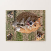 Happy Faces die Corgis runnen Legpuzzel (Horizontaal)