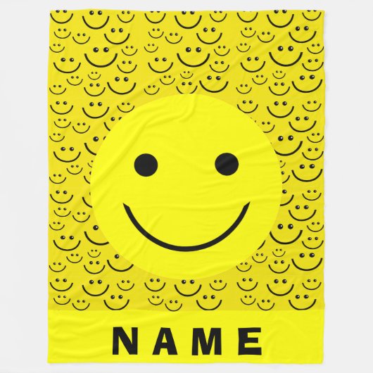 Happy Faces Fleece Blanket (Voorkant)