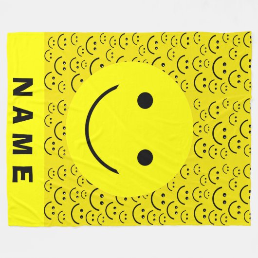 Happy Faces Fleece Blanket (Voorkant (Horizontaal))