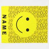Happy Faces Fleece Blanket Deken (Voorkant (Horizontaal))