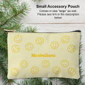 Happy Faces - Geel - KLEINE accessoire Pouch Etui