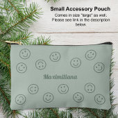 Happy Faces Groen op Groen - KLEINE accessoire Pou Etui