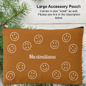 Happy Faces op Boho Brown - GROTE accessoirezak Etui