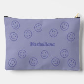 Happy Faces Paarse op Paarse-GROTE accessoirezak Etui (Achterkant)