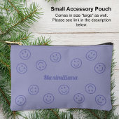 Happy Faces Paarse op Paarse-KLEINE accessoire Pou Etui