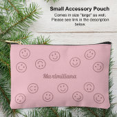 Happy Faces Roze op Roze - KLEINE accessoire Pouch Etui