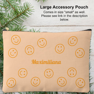 Happy Faces Sinaasappel op perzik - GROTE accessoi Etui