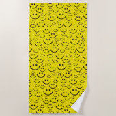 Happy Faces Yellow Beach Towel Strandlaken (Voorkant)