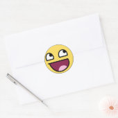 Happy Faic Ronde Sticker (Envelop)