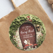 Happy Fairy First Birthday Thank You  Ronde Sticker