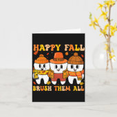 Happy Fall Bruhem All Teeth Thanksgiving Dental De Kaart (Gele Bloem)
