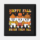 Happy Fall Bruhem All Teeth Thanksgiving Dental De Magneet (Voorkant)