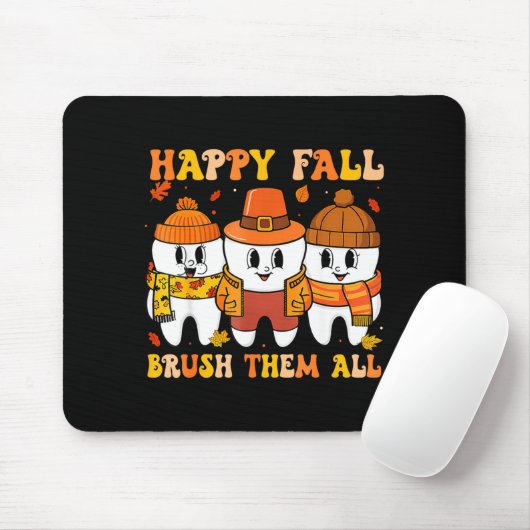 Happy Fall Bruhem All Teeth Thanksgiving Dental De Muismat (Met muis)