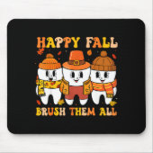 Happy Fall Bruhem All Teeth Thanksgiving Dental De Muismat (Voorkant)