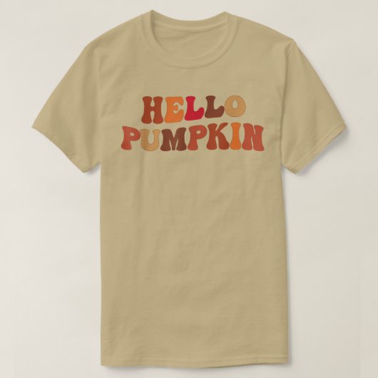 Happy Fall Hello Pumpkin Retro Fall Autumn Vibes T-shirt (Design voorkant)