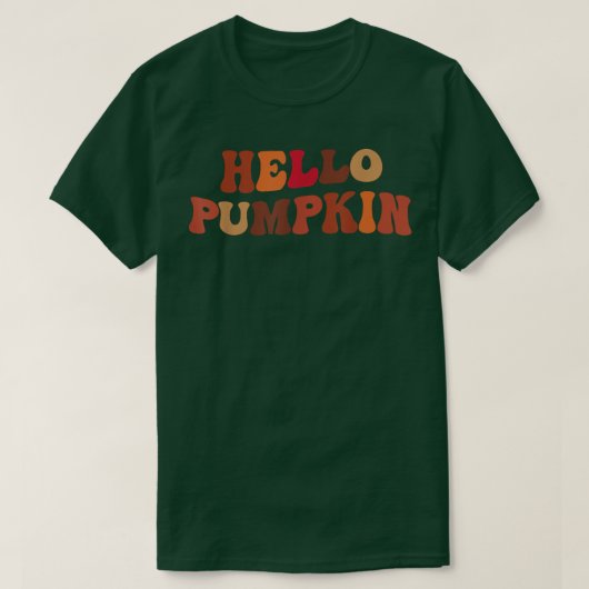 Happy Fall Hello Pumpkin Retro Fall Autumn Vibes T-shirt (Design voorkant)